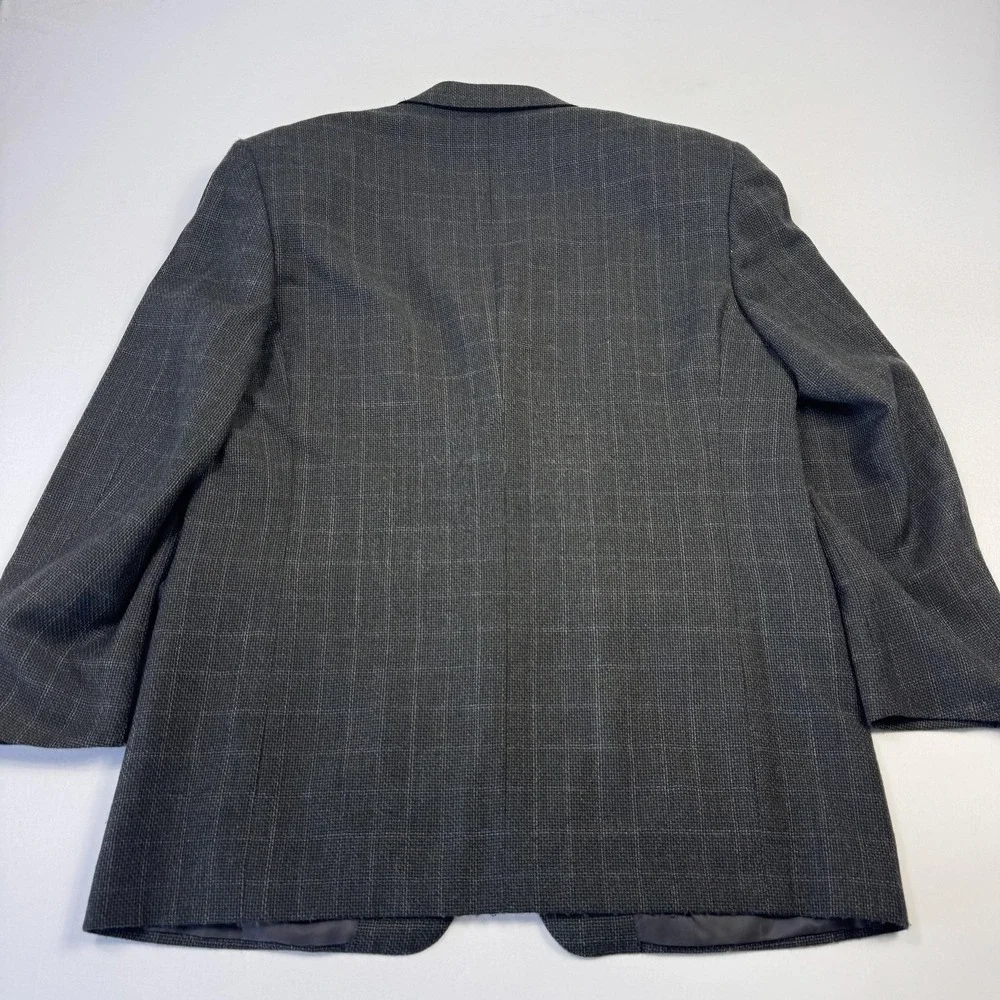 Canali Suit Jacket Mens 54‎ Gray Check Wool Cashmere Tweed Sport Coat Made Italy